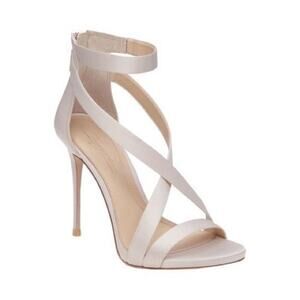 Imagine Vince Camuto Devin Satin Heels Size 8.5 Crisscross Stiletto Sandals 4in